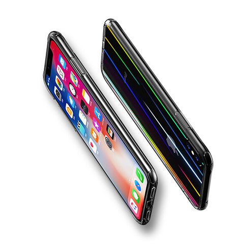 Apple iPhone Xs用極薄ソフトケース シリコンケース 耐衝撃 全面保護 クリア透明 C24 アップル クリア