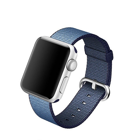 Apple iWatch 2 42mm用ウーブンナイロンバンド アップル ネイビー