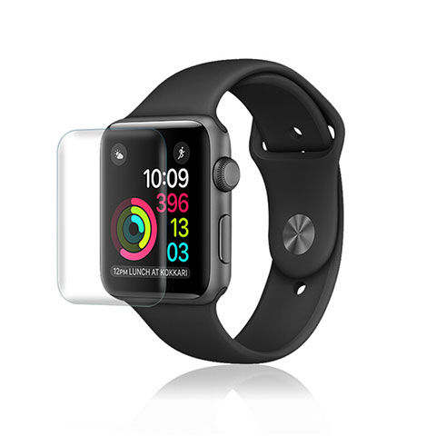 Apple iWatch 3 42mm用強化ガラス 液晶保護フィルム F07 アップル クリア