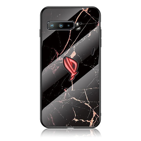 Asus ROG Phone 3用ハイブリットバンパーケース プラスチック パターン 鏡面 カバー Asus ゴールド・ブラック