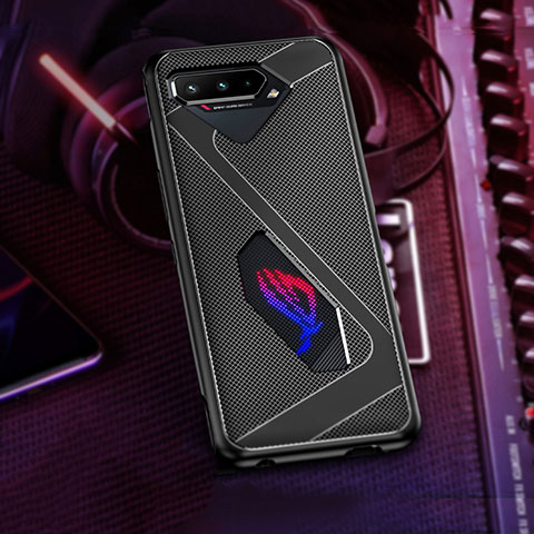 Asus ROG Phone 5 Pro用極薄ソフトケース シリコンケース 耐衝撃 全面保護 ZJ1 Asus ブラック