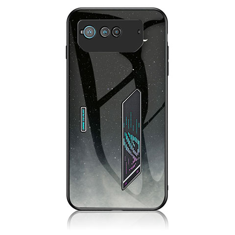 Asus ROG Phone 6用ハイブリットバンパーケース プラスチック パターン 鏡面 カバー LS1 Asus グレー