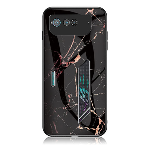 Asus ROG Phone 6 Pro用ハイブリットバンパーケース プラスチック パターン 鏡面 カバー Asus ゴールド・ブラック