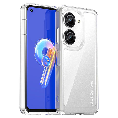 Asus Zenfone 9用ハイブリットバンパーケース クリア透明 プラスチック カバー J01S Asus クリア