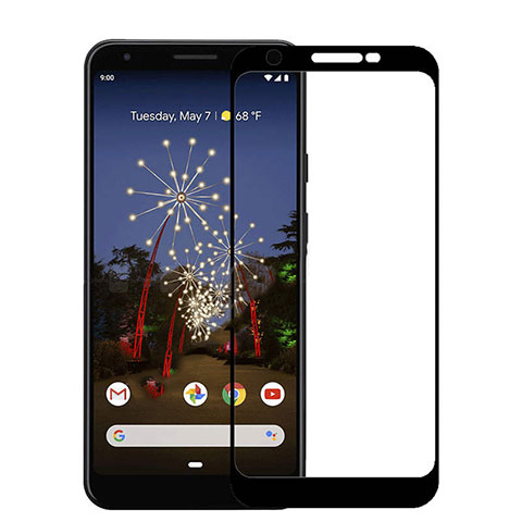 Google Pixel 3a XL用強化ガラス フル液晶保護フィルム F03 グーグル ブラック