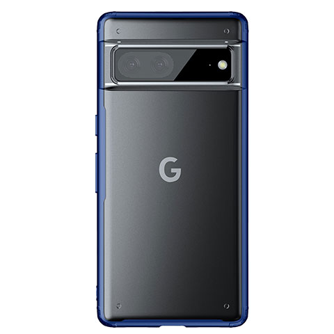 Google Pixel 7 5G用ハイブリットバンパーケース クリア透明 プラスチック カバー WL1 グーグル ネイビー