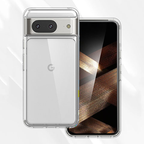 Google Pixel 8 5G用極薄ソフトケース シリコンケース 耐衝撃 全面保護 クリア透明 T02 グーグル クリア