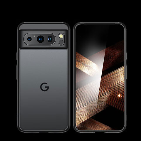 Google Pixel 8 Pro 5G用360度 フルカバー ハイブリットバンパーケース クリア透明 プラスチック カバー WL3 グーグル ブラック