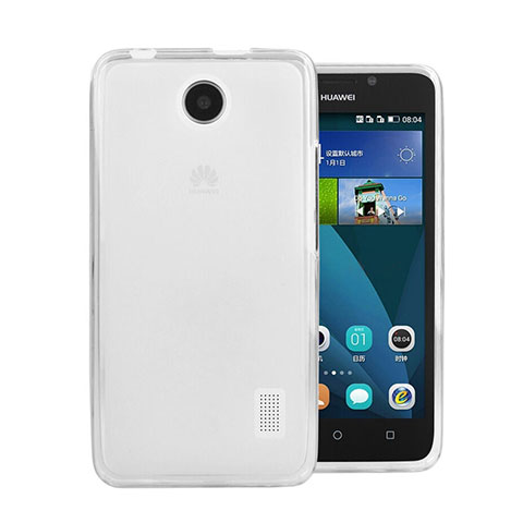 Huawei Ascend Y635用極薄ソフトケース シリコンケース 耐衝撃 全面保護 クリア透明 ファーウェイ ホワイト