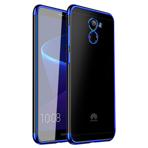 Huawei Enjoy 7 Plus用極薄ソフトケース シリコンケース 耐衝撃 全面保護 クリア透明 H01 ファーウェイ ネイビー