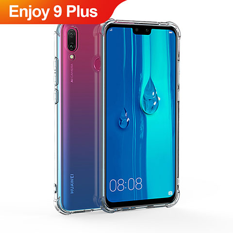 Huawei Enjoy 9 Plus用極薄ソフトケース シリコンケース 耐衝撃 全面保護 クリア透明 T02 ファーウェイ クリア