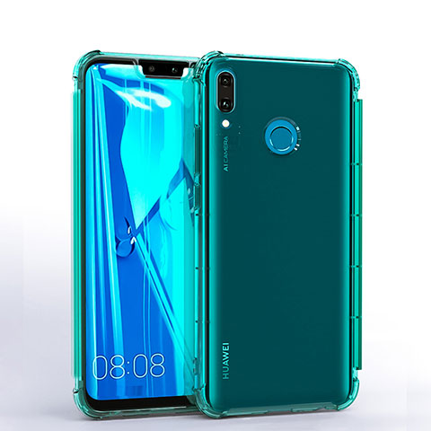 Huawei Enjoy 9 Plus用極薄ソフトケース シリコンケース 耐衝撃 全面保護 クリア透明 S01 ファーウェイ グリーン