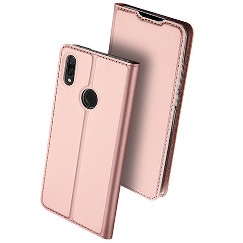 Huawei Enjoy 9 Plus用手帳型 レザーケース スタンド カバー ファーウェイ ローズゴールド