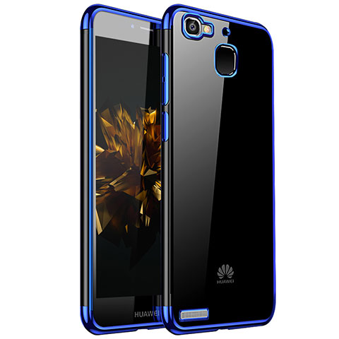 Huawei G8 Mini用極薄ソフトケース シリコンケース 耐衝撃 全面保護 クリア透明 H01 ファーウェイ ネイビー