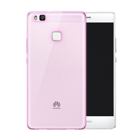 Huawei G9 Lite用極薄ソフトケース シリコンケース 耐衝撃 全面保護 クリア透明 ファーウェイ ピンク