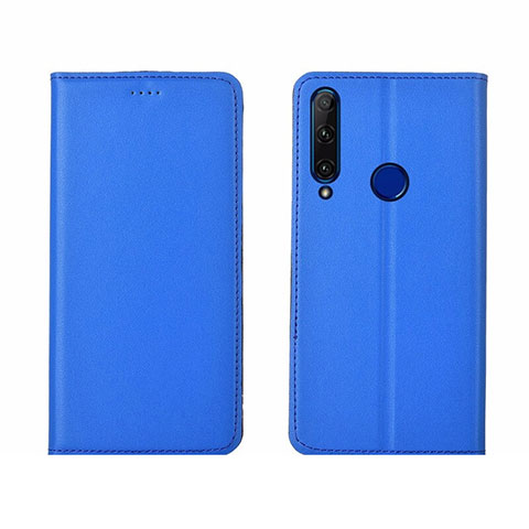 Huawei Honor 20 Lite用手帳型 レザーケース スタンド カバー T06 ファーウェイ ネイビー