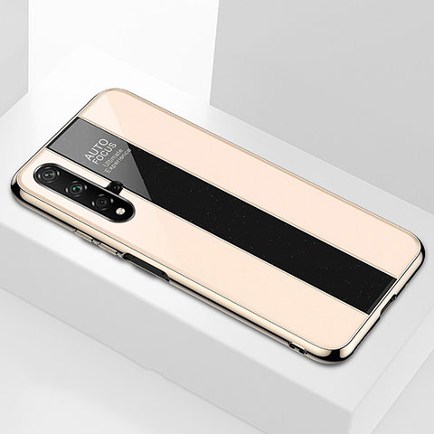 Huawei Honor 20S用ハイブリットバンパーケース プラスチック 鏡面 カバー T04 ファーウェイ ゴールド