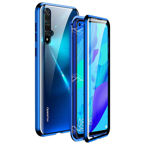 Huawei Honor 20S用ケース 高級感 手触り良い アルミメタル 製の金属製 360度 フルカバーバンパー 鏡面 カバー T11 ファーウェイ ネイビー