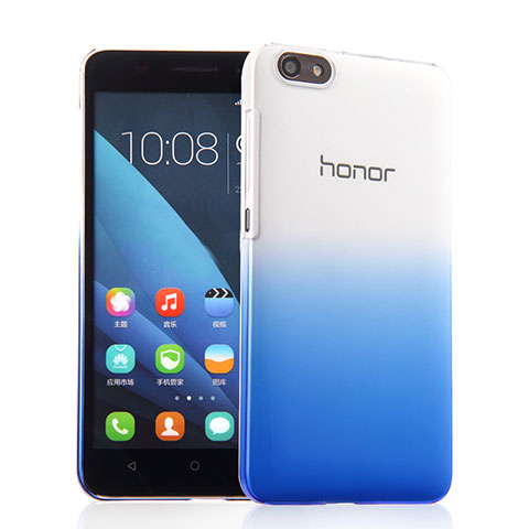 Huawei Honor 4X用ハードケース グラデーション 勾配色 クリア透明 ファーウェイ ネイビー