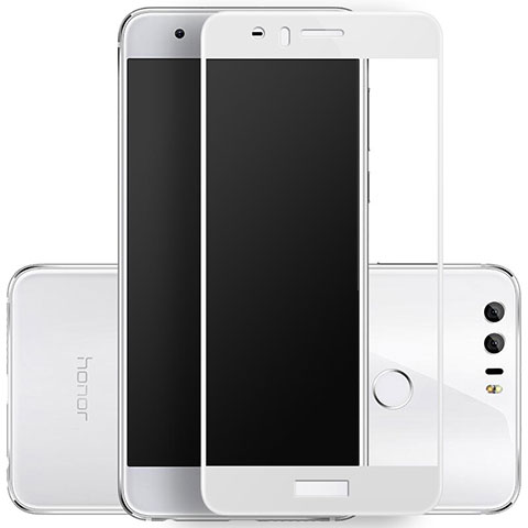 Huawei Honor 8用強化ガラス フル液晶保護フィルム F02 ファーウェイ ホワイト