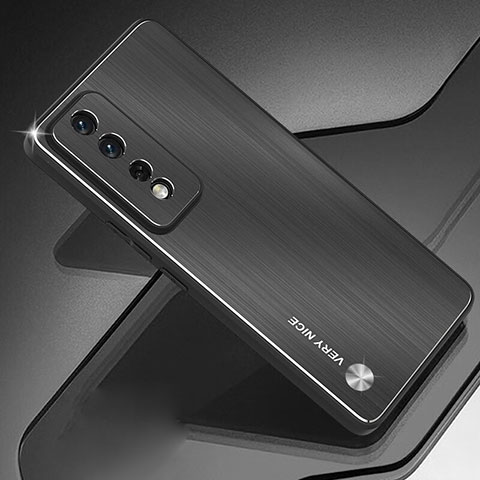 Huawei Honor 80 GT 5G用ケース 高級感 手触り良い アルミメタル 製の金属製 兼シリコン カバー TB1 ファーウェイ ブラック