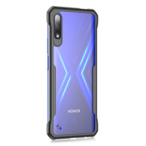 Huawei Honor 9X用ハイブリットバンパーケース クリア透明 プラスチック 鏡面 カバー M01 ファーウェイ ブラック