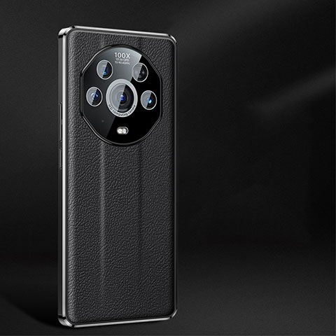 Huawei Honor Magic3 Pro+ Plus 5G用ケース 高級感 手触り良いレザー柄 JB2 ファーウェイ ブラック