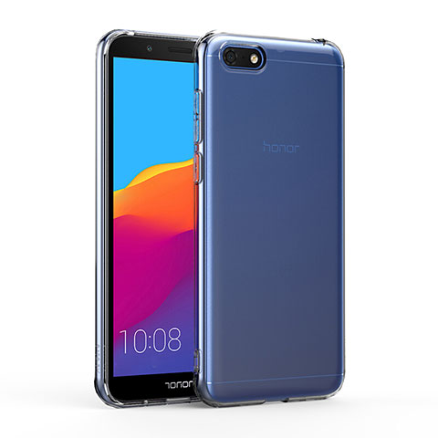 Huawei Honor Play 7用極薄ソフトケース シリコンケース 耐衝撃 全面保護 クリア透明 T03 ファーウェイ クリア