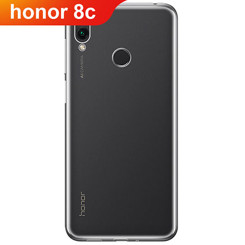 Huawei Honor Play 8C用極薄ソフトケース シリコンケース 耐衝撃 全面保護 クリア透明 T02 ファーウェイ クリア