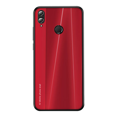 Huawei Honor V10 Lite用シリコンケース ソフトタッチラバー ライン カバー ファーウェイ レッド