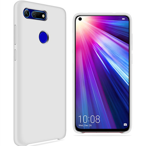 Huawei Honor V20用360度 フルカバー極薄ソフトケース シリコンケース 耐衝撃 全面保護 バンパー C05 ファーウェイ ホワイト