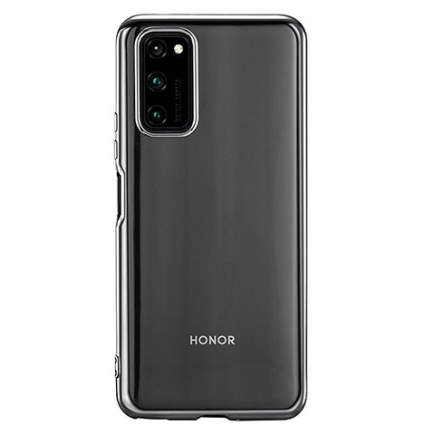 Huawei Honor V30 5G用極薄ソフトケース シリコンケース 耐衝撃 全面保護 クリア透明 S01 ファーウェイ シルバー