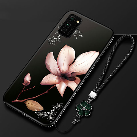 Huawei Honor V30 5G用シリコンケース ソフトタッチラバー 花 カバー ファーウェイ マルチカラー