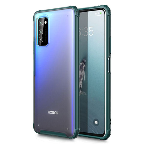 Huawei Honor V30 5G用極薄ケース クリア透明 プラスチック 質感もマットU01 ファーウェイ グリーン