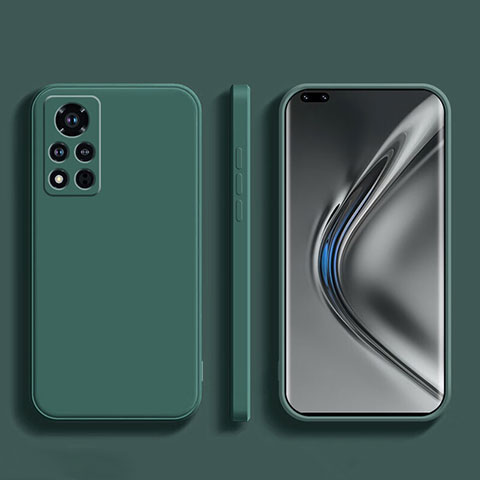 Huawei Honor V40 5G用360度 フルカバー極薄ソフトケース シリコンケース 耐衝撃 全面保護 バンパー YK1 ファーウェイ グリーン