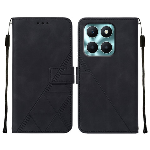 Huawei Honor X8b用手帳型 レザーケース スタンド カバー YB2 ファーウェイ ブラック