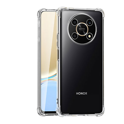 Huawei Honor X9 5G用極薄ソフトケース シリコンケース 耐衝撃 全面保護 クリア透明 T03 ファーウェイ クリア