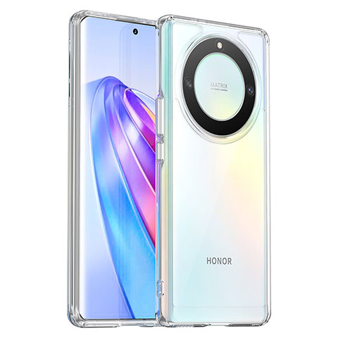 Huawei Honor X9a 5G用ハイブリットバンパーケース クリア透明 プラスチック カバー J01S ファーウェイ クリア