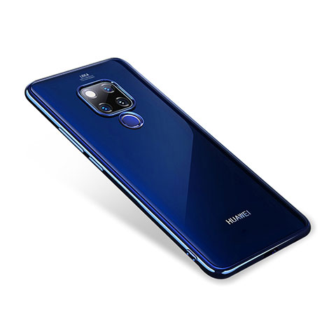 Huawei Mate 20用極薄ソフトケース シリコンケース 耐衝撃 全面保護 クリア透明 T02 ファーウェイ ネイビー