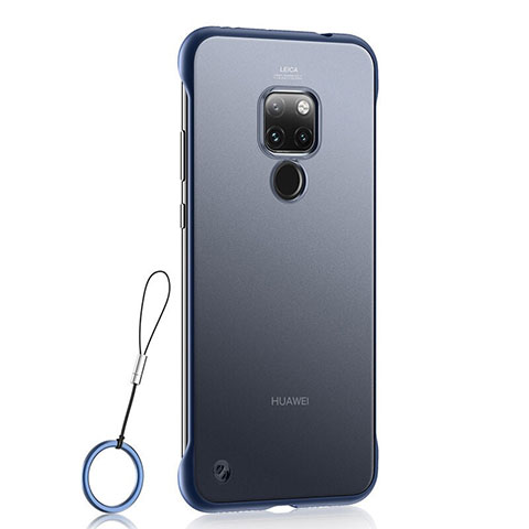 Huawei Mate 20用極薄ケース クリア透明 プラスチック 質感もマットU03 ファーウェイ ネイビー