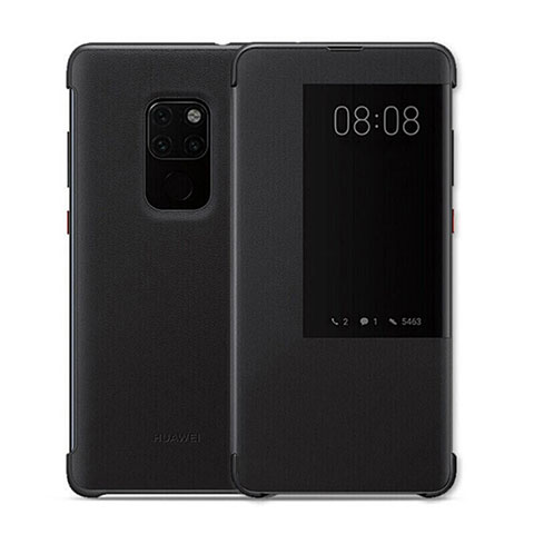 Huawei Mate 20用手帳型 レザーケース スタンド カバー T06 ファーウェイ ブラック