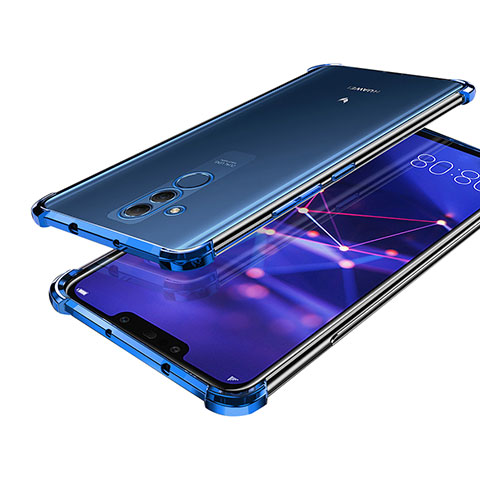 Huawei Mate 20 Lite用極薄ソフトケース シリコンケース 耐衝撃 全面保護 クリア透明 H02 ファーウェイ ネイビー