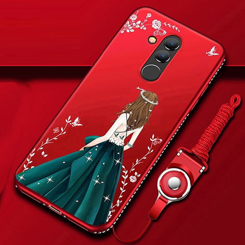 Huawei Mate 20 Lite用シリコンケース ソフトタッチラバー バタフライ ドレスガール ドレス少女 カバー H01 ファーウェイ マルチカラー