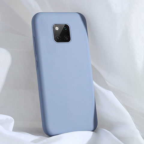 Huawei Mate 20 Pro用360度 フルカバー極薄ソフトケース シリコンケース 耐衝撃 全面保護 バンパー C03 ファーウェイ グレー