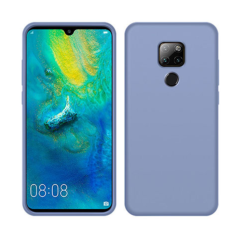 Huawei Mate 20 X 5G用360度 フルカバー極薄ソフトケース シリコンケース 耐衝撃 全面保護 バンパー C05 ファーウェイ グレー