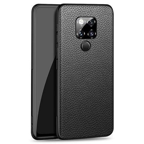 Huawei Mate 20 X 5G用ケース 高級感 手触り良いレザー柄 R09 ファーウェイ ブラック