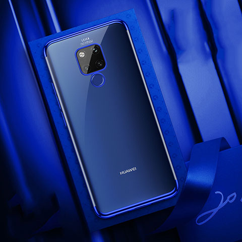 Huawei Mate 20 X 5G用極薄ソフトケース シリコンケース 耐衝撃 全面保護 クリア透明 S04 ファーウェイ ネイビー