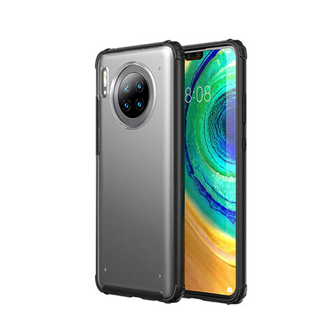 Huawei Mate 30 5G用極薄ケース クリア透明 プラスチック 質感もマットU02 ファーウェイ ブラック