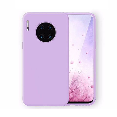 Huawei Mate 30用360度 フルカバー極薄ソフトケース シリコンケース 耐衝撃 全面保護 バンパー Z04 ファーウェイ パープル