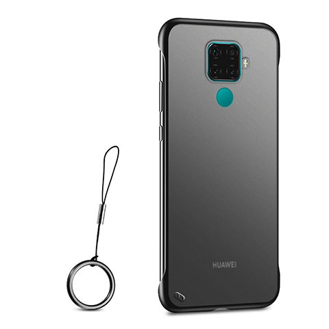 Huawei Mate 30 Lite用ハードカバー クリスタル クリア透明 H01 ファーウェイ ブラック